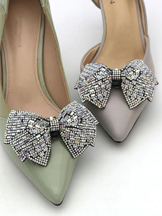 Detachable Sandals, High Heels, Accessories, Bow Buckle, Shoe Upper Accessories
