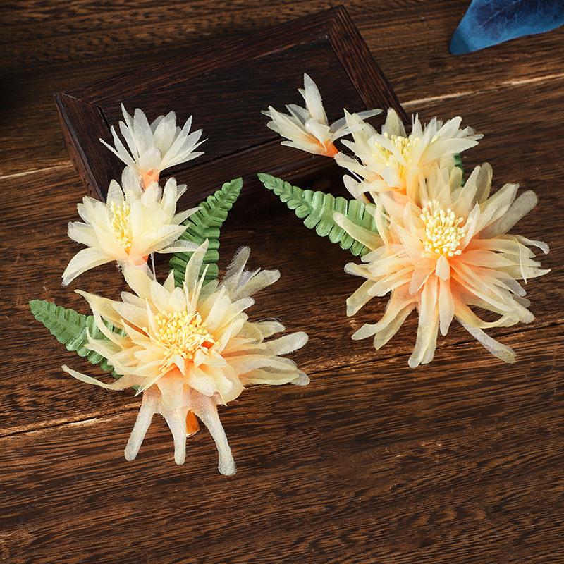 Flower Hair Clips Forks Chinese Hanfu Hair Accessories for Women Hairpin Fork Handmade Vintage Wedding Hair Jewelry Retro Crowns for Girl and Women