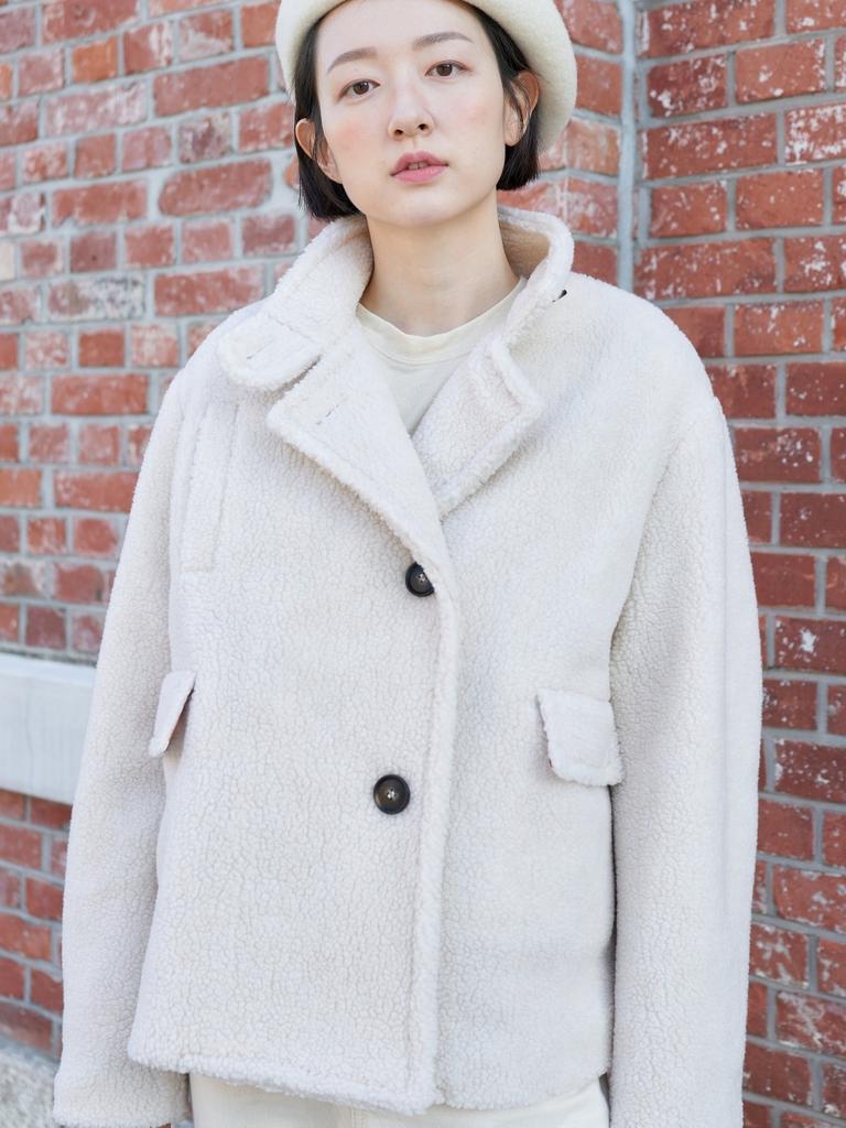 Graenn Eco Sherpa Ivory Jacket