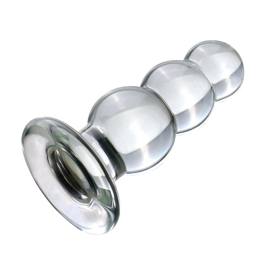VaHppy Großer Glas-Analplug Backyard-Spielzeug 3/4/5 Kugeln SM BDSM Gay Analmasturbation Prostata-Massage Erwachsenenspiel Sexspielzeug
