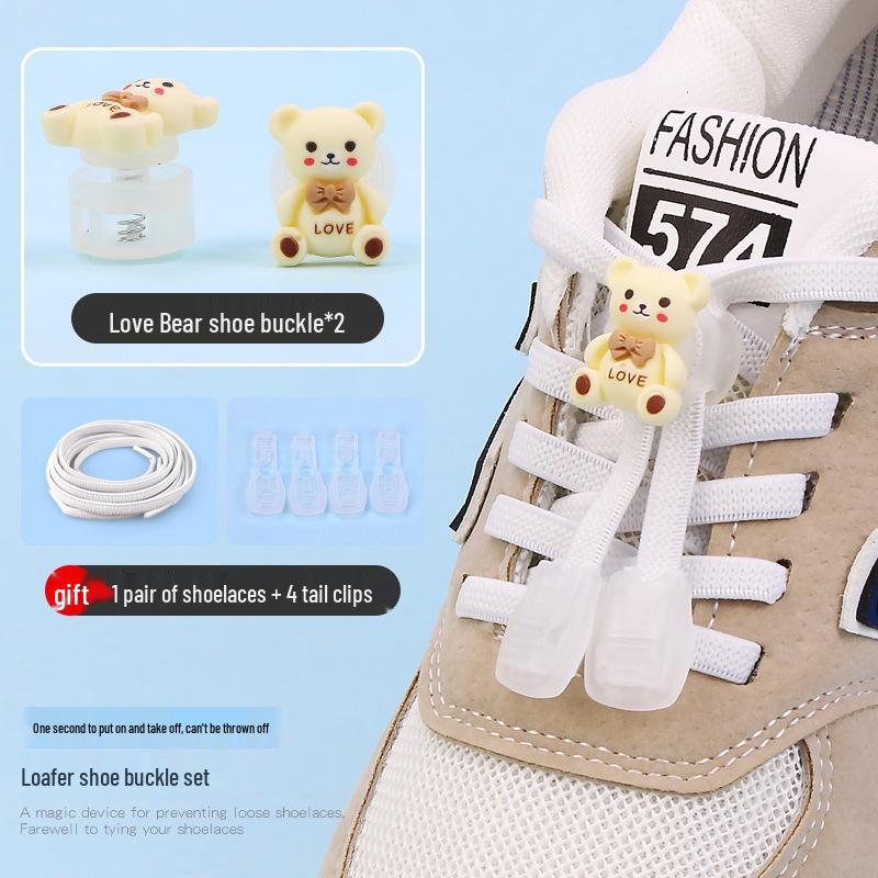Cartoon No-Tie Shoelace Buckle Fastener for Kids