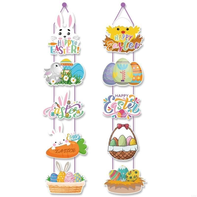 

2026 Easter Day Door Decoration Rabbit Theme Outdoor Welcome Birthday Hanging Door Sign for Home Party Supplies X3UC China Mainland
