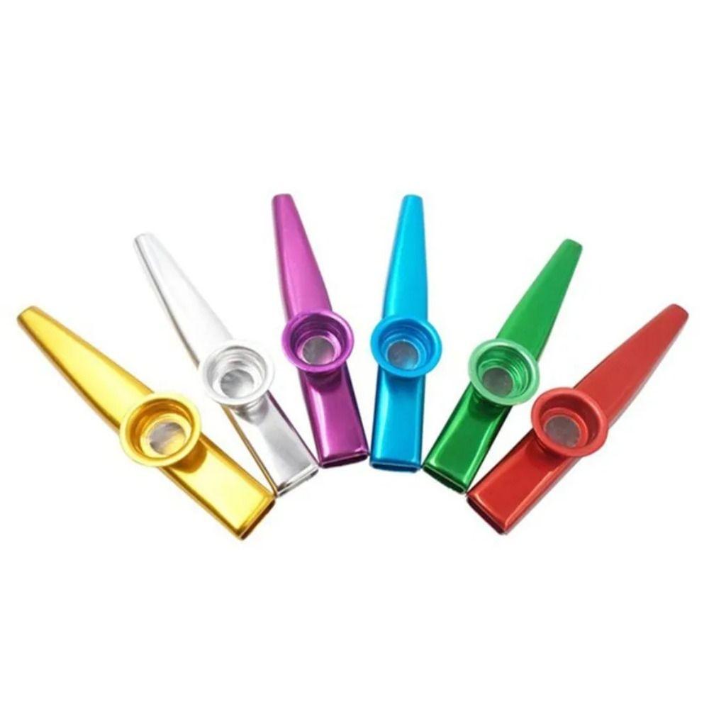 Metal Kazoo de Aleación de Zinc y Zinc de Aluminio Aprende Fácilmente Instrumentos Musicales Flautas Regalo para Fiesta Infantil