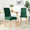 1Pc Velvet Dining Chair Cover Stretch Chair Covers Elastic Non Slip Seat Slipcovers For Living Room Kitchen Office Wedding