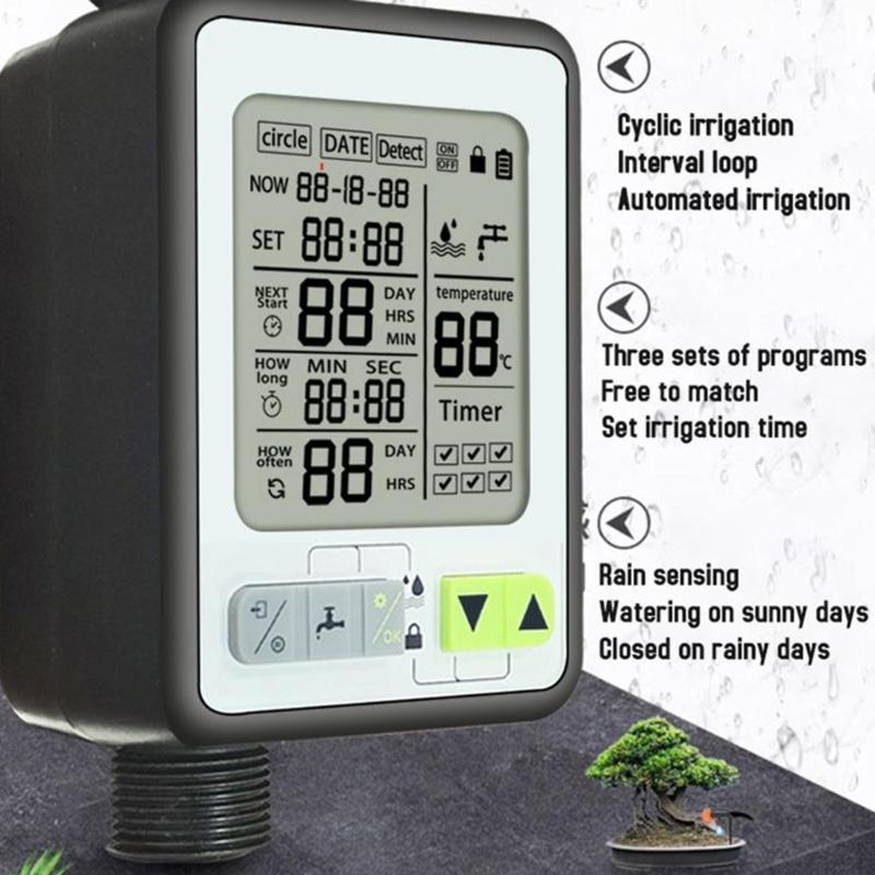 Water Timer,Sprinkler Timer Programmable with Rain Sensors Garden Hose Timer Outdoor Watering System Irrigation Timer