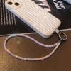 Short Wrist Style Rhinestone Phone Lanyard Long Hanging Mobile Phone Strap  Phone Case Accessories