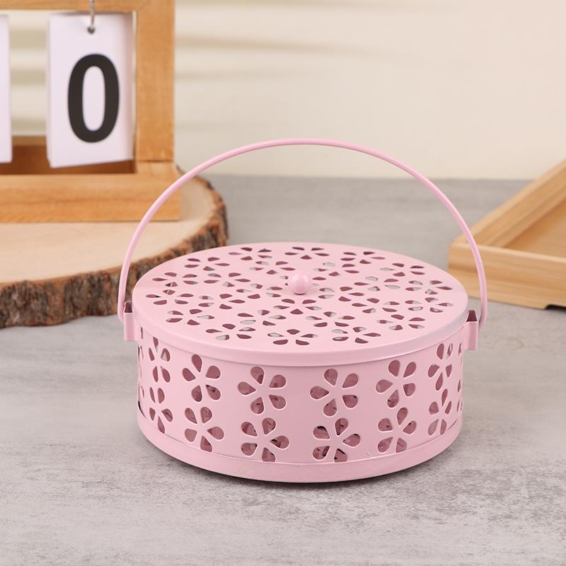 Portable Mosquito-Repellent Fireproof Mosquito-Repellent Household With Cover Wrought Iron Sandalwood Mosquito Incense Burner
