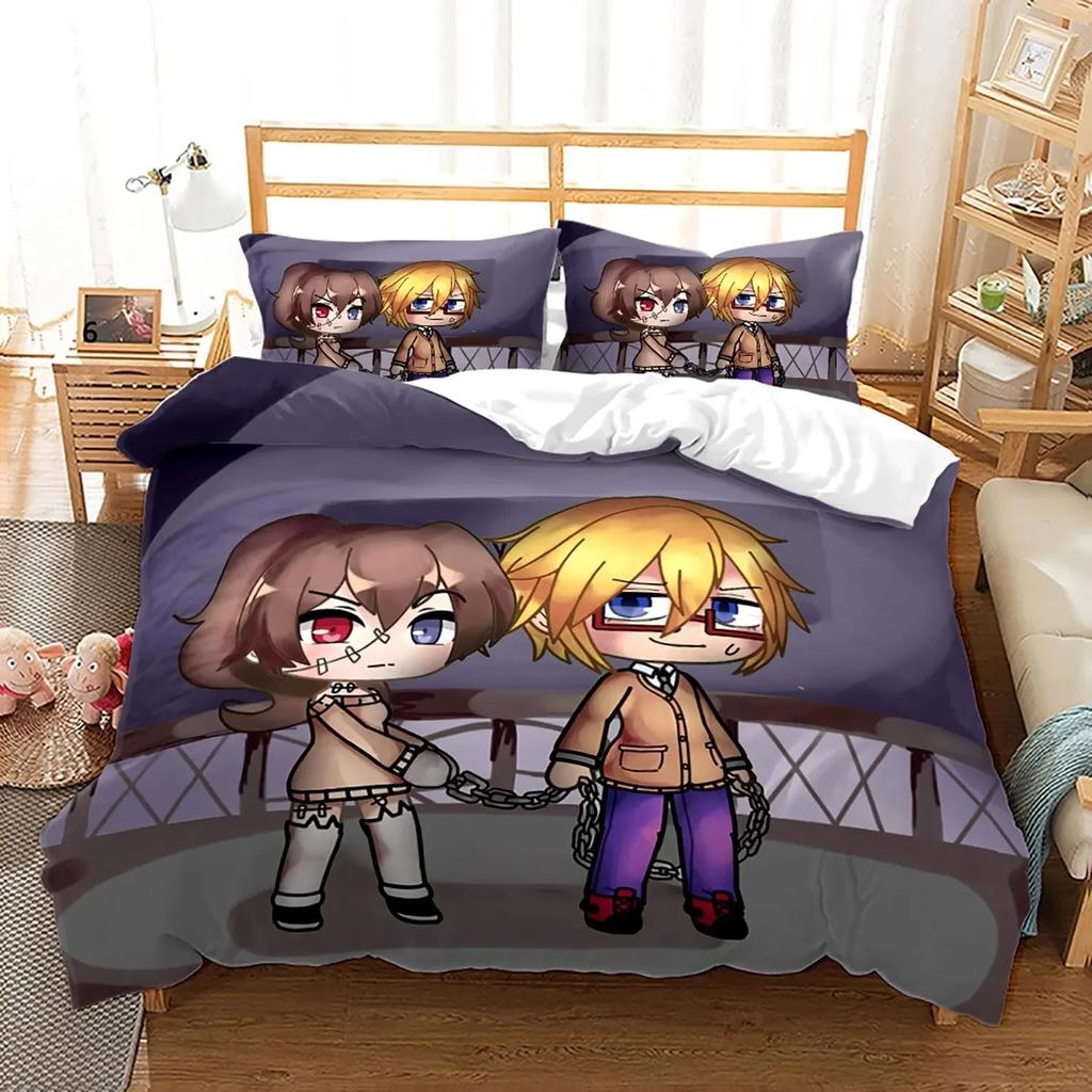 3D Friday Night Funkin Bettwäsche-Set, Einzelbett, Doppelbett, Queensize, Kingsize, Friday Night Funkin Bett-Set, Kinder-Schlafzimmer, Bettbezug