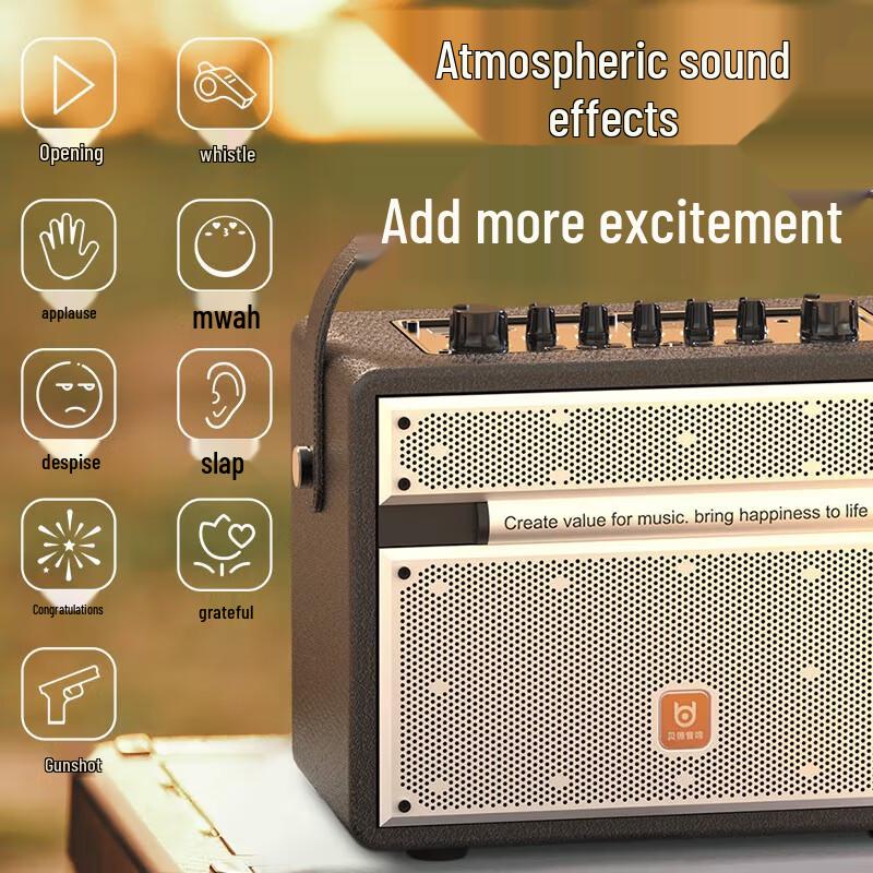 BD-H0570 Retro Portable KTV Karaoke Speaker with Bluetooth