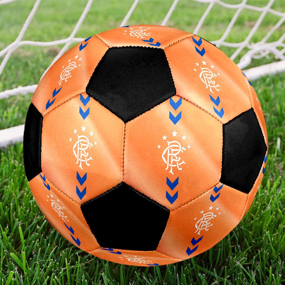 Rangers F.C. Pallone da Calcio Misura 5 Colorato Cucito a Macchina PVC Pronto per la Competizione Resistente Alta Rimbalzabilità