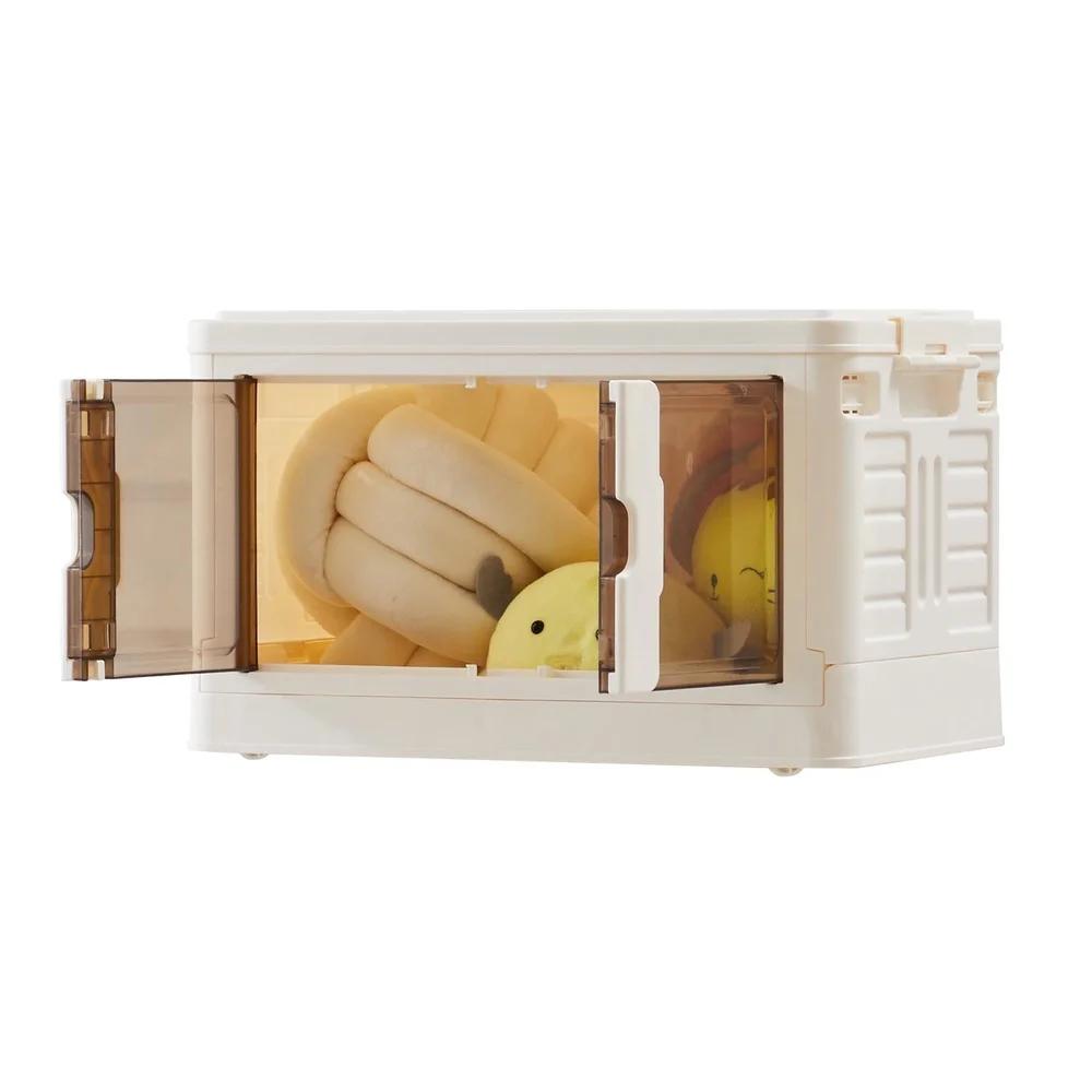 

Средние Складные Пластиковые Контейнеры для Хранения Штабелируемые Ящики на Колесиках Крышки Прозрачные Дверцы Портативный Органайзер Дом Офис Общежитие United States