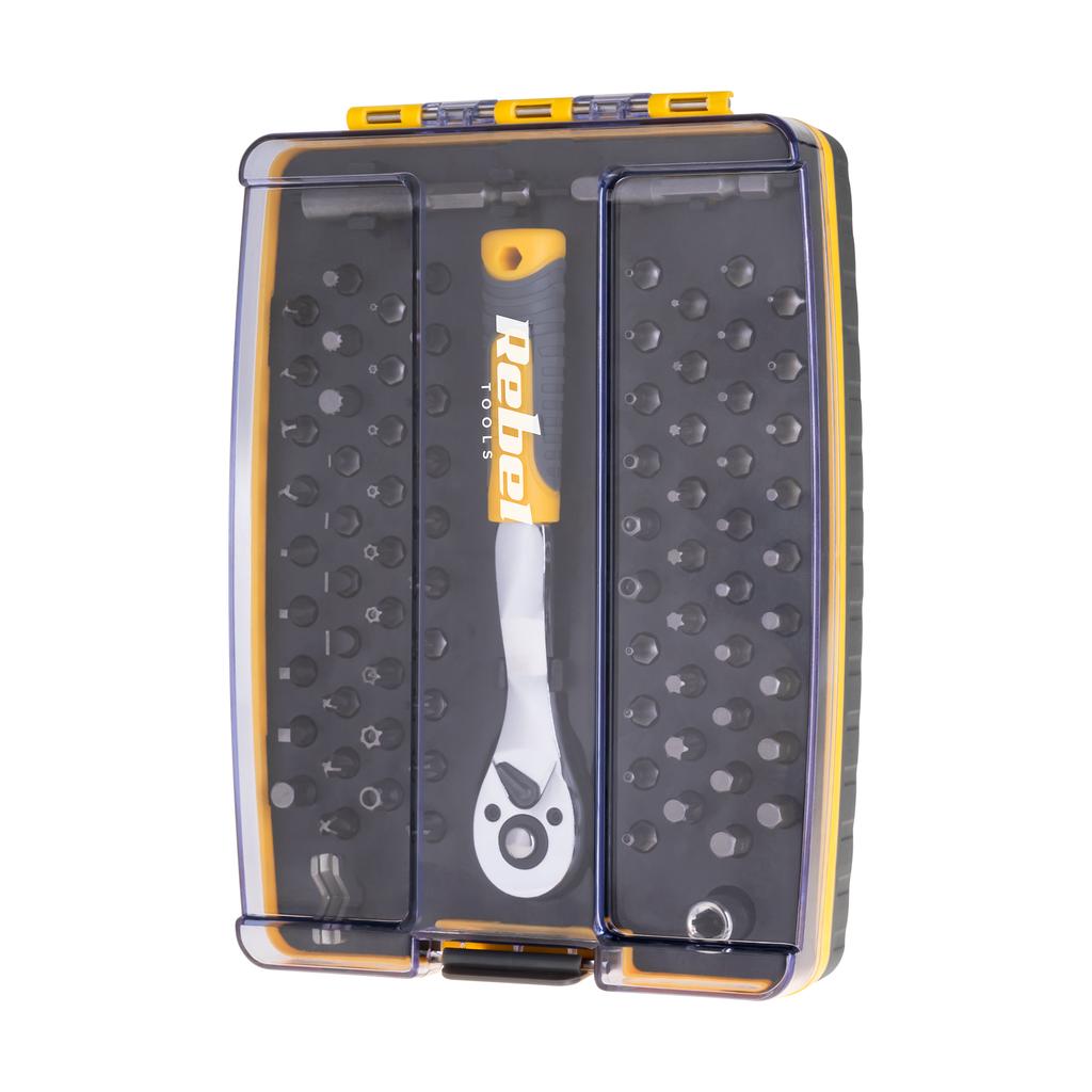 Rebel ratchet wrench + 80 bits set