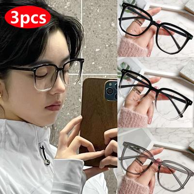 Protective Glasses Anti-blue Light Glasses for Women with Regular Eyeglass Frame Finished Retro Flat Light Frame
