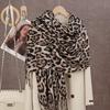Hot-selling leopard print imitation cashmere versatile long scarf autumn and winter fashion versatile warm neck protection premium shawl scarf