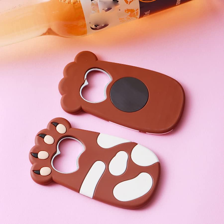 Deschizător de sticle Deschidetor magnetic de sticle de bere Silicon în formă de gheară de pisică Băutură sodă Deschizător de sticle de bere Magnet de frigider Femei Bărbați Cadou