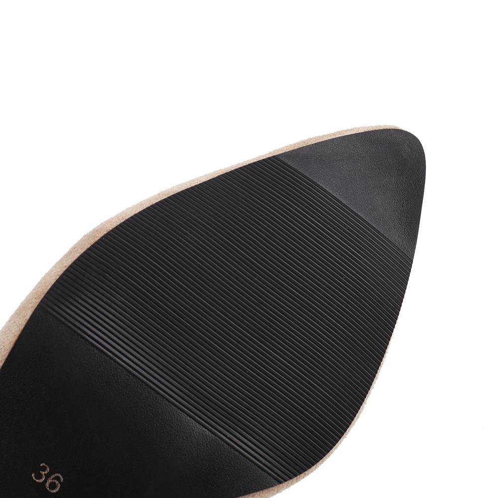 Spring Apricot Black Women Ankle Boots Pointed Toe High Spike Heel Small Big Size 33 47