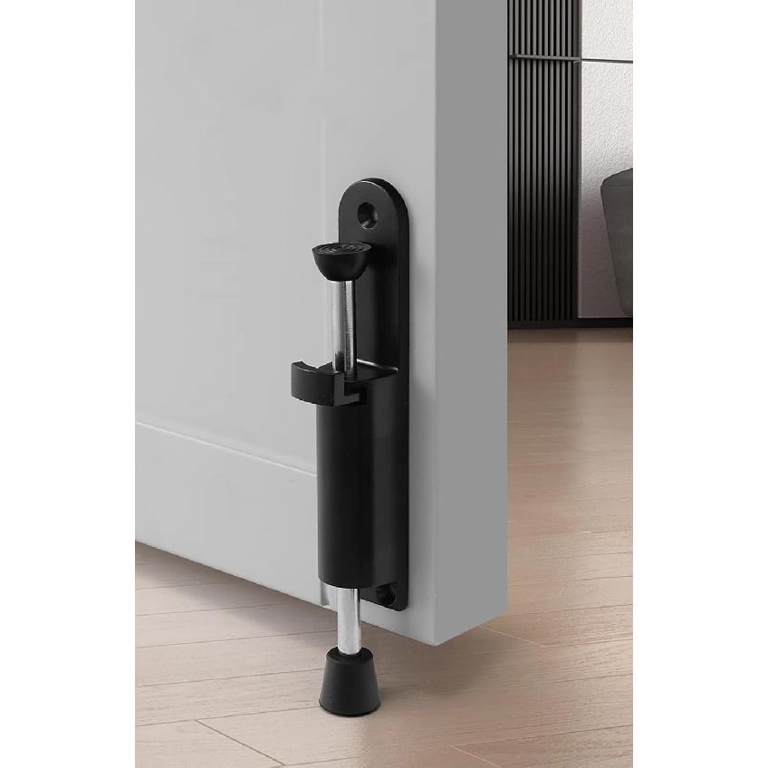 Kickdown Door Stop 2-Pack Easy Step Door Stopper Spring Loaded Telescopic Step On/Off Door Stopper Rubber Adjustable Heavy Duty Door Locks Holder