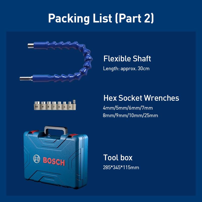 Bosch Accessory Bits Set Compatible with Bosch GSB Series 12V Li-Ion Drills