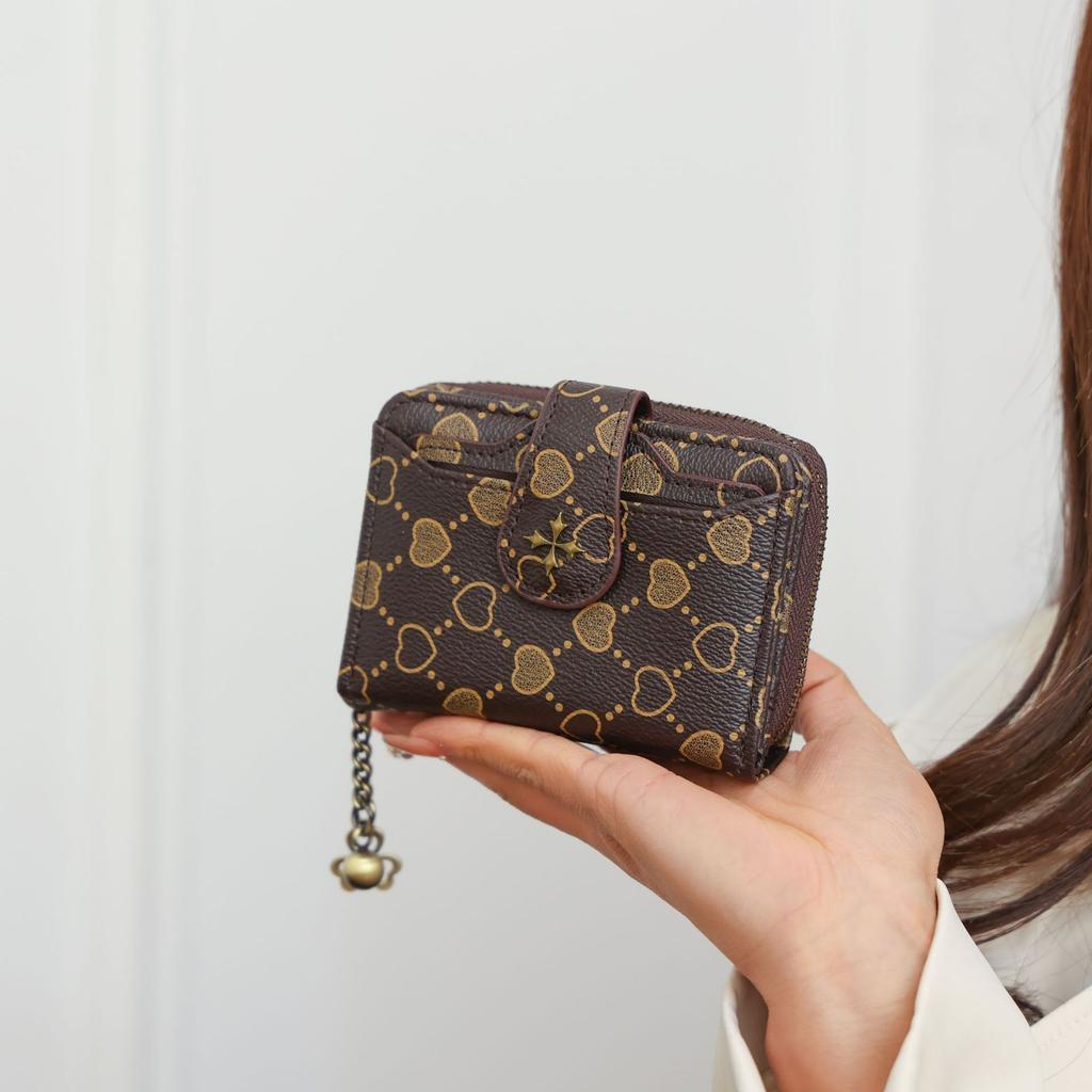 Mini Bag Personality Simple Men and Women Short Wallet Retro Style Zipper Coin Purse Multifunctional Driver's License Wallet