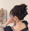 New Large Black Fabric Bow Grab Hair Clips Women's New Korean Style Hairpin Fashion Shark Cawl Clips Girls Hair Accessories