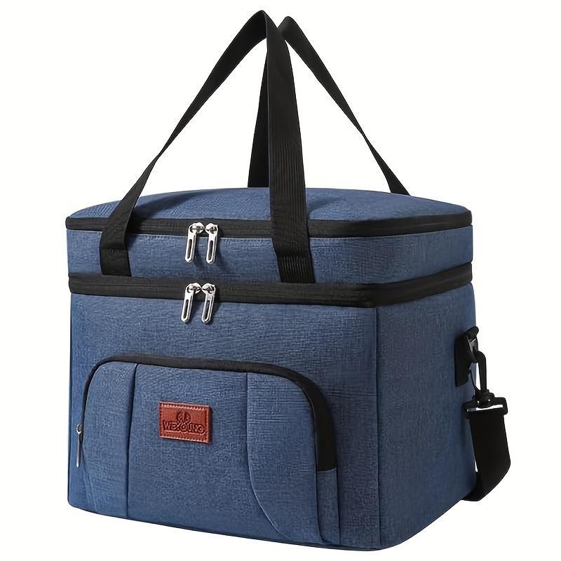 Термосумка из Оксфордской ткани Многоцелевая термосумка Многоцелевая сумка-ланчбокс Практичная сумка для снеков Сумка для еды Портативная термосумка Еда S синий
