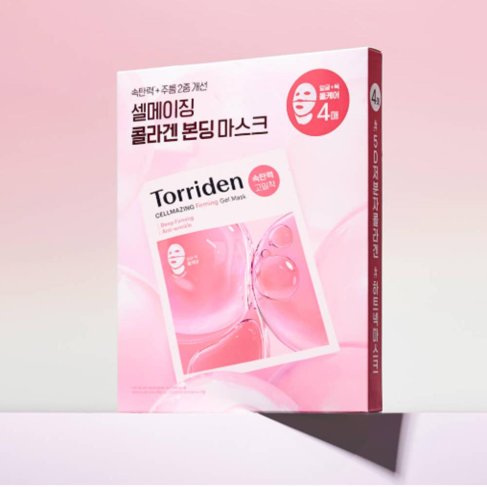 

Toriden Cellmazing Collagen Firming Gel Mask 4 Sheets – Elasticity & Hydrating Gel Sheet Mask