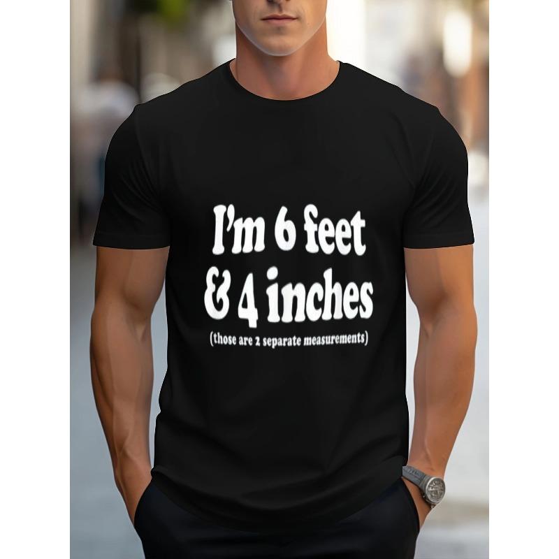 

Men s T-shirt with White Text - Casual Crew Neck, Comfortable, Stylish for Urban Outdoor Daily Wear 4XL чорний