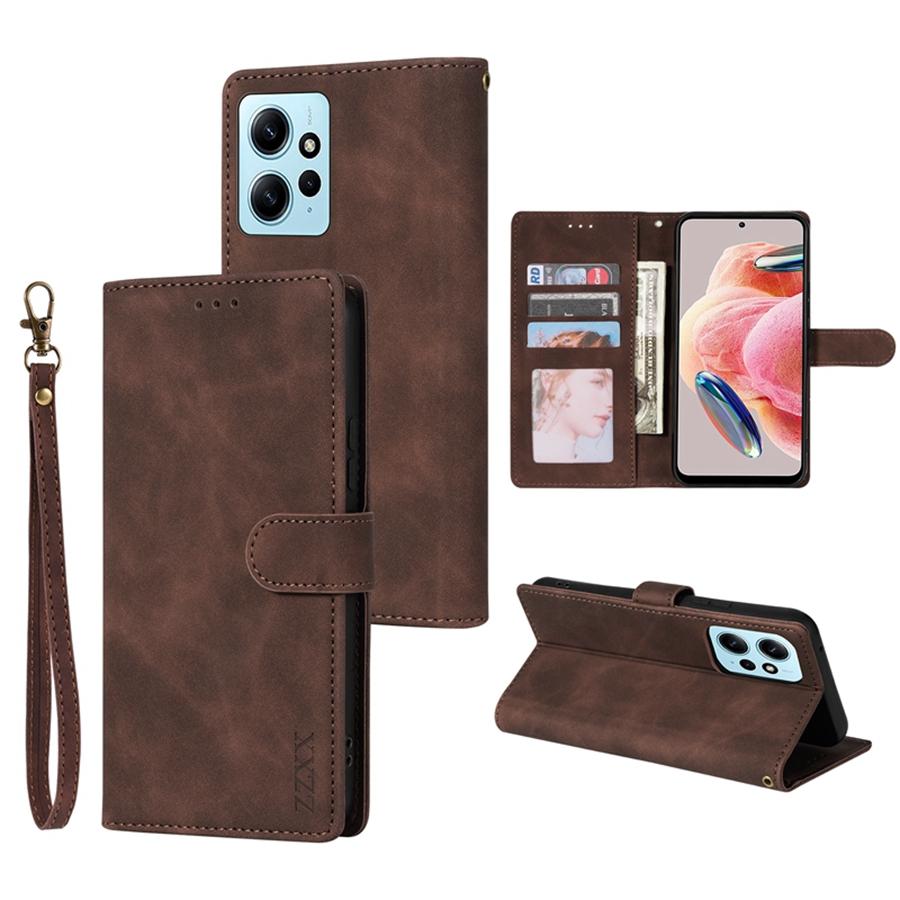 

Wallet Skin-friendly Card Slot Stand Magnetic Flip Leather Case For Xiaomi Redmi Note 12S 12 Pro Plus 11 Pro 11S 10S 9S 8T 7 5 Redmi Note 7 Pro&Case & Strap