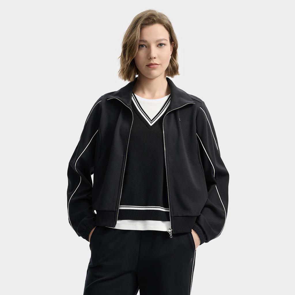 New FILA WHITE Jackets Women's Jet Black BK F11W533504F-BK