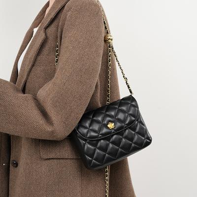 Borsa a Scacchi in Pelle Borsa a Tracolla da Donna Borsa a Spalla in Pelle da Donna Borsa a Catena da Donna