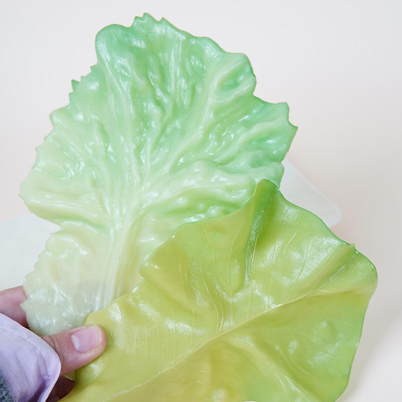 Mini PVC Lettuce Leaf Fake Food Props for Play and DIY