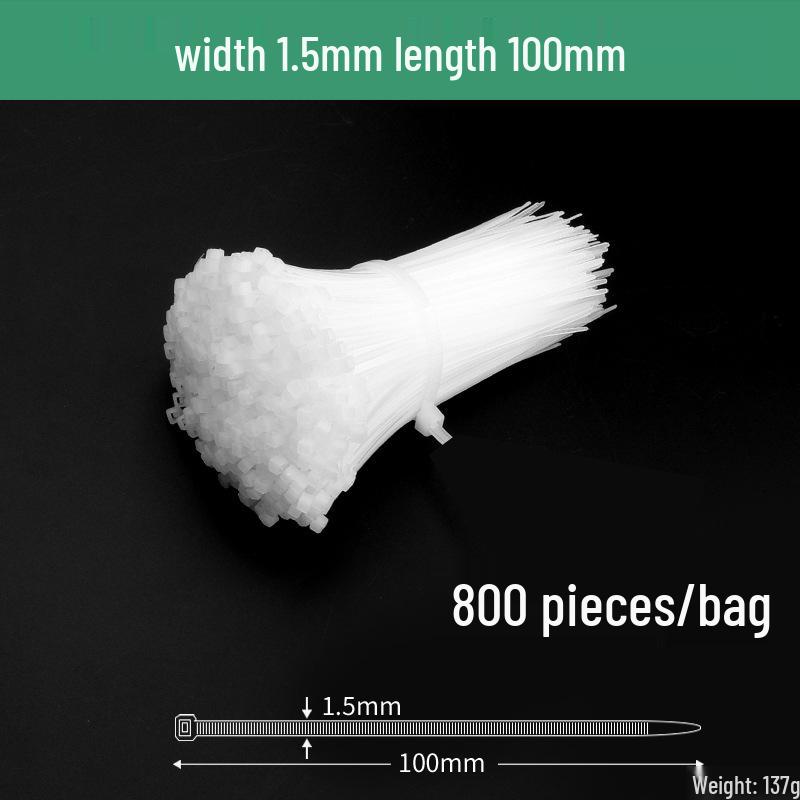 Black Self-Locking Nylon Cable Tie with Strong Anti-Theft Buckle