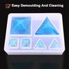 For Better Life 1Pc Transparent Epoxy Resin DIY Pendant Soft Silicone Molds Handmade Earrings Jewelry Making Geometric Mould