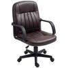 Swivel Executive Chair PU Leather Computer Desk Chair, Dark Brown