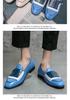 Men's Large Size Slip-on Leather Loafers - Size 48 Trendy Pull-on Driving Shoes