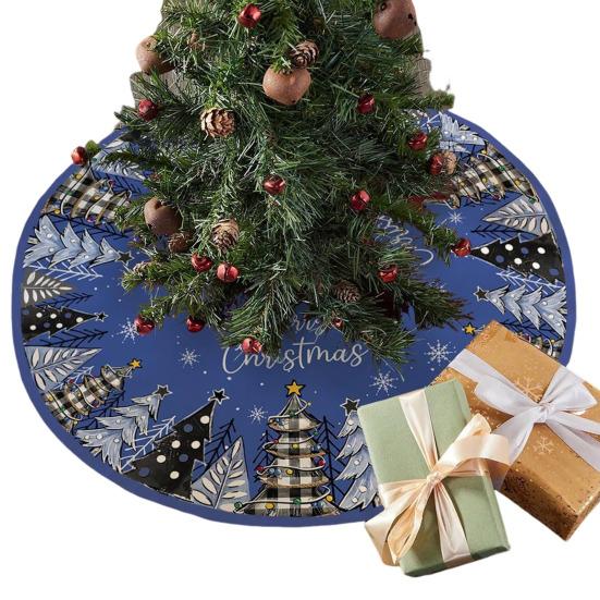 Yousheng Christmas Tree Skirt Soldier Xmas Tree Pattern Decorative Tree Cover Cozy Tree Skirt Christmas Festival Accessory