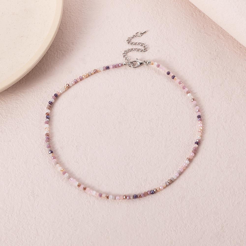 European and American New Items, Women's Bohemian Short Neck Chain, Handmade Fashion Creative Color Rice Bead Necklace