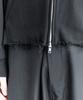 Kiryu Cut Off Hoddie Zip Up_Black
