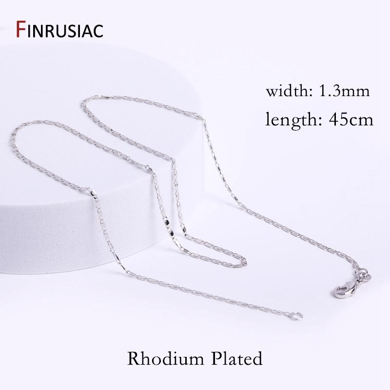 3 Types Brass Metal 0.8/1.3/1.4mm Chains 18K Gold Plated 45cm Necklace Chains For Jewelry Making For Necklace Making Findings 2 PCS