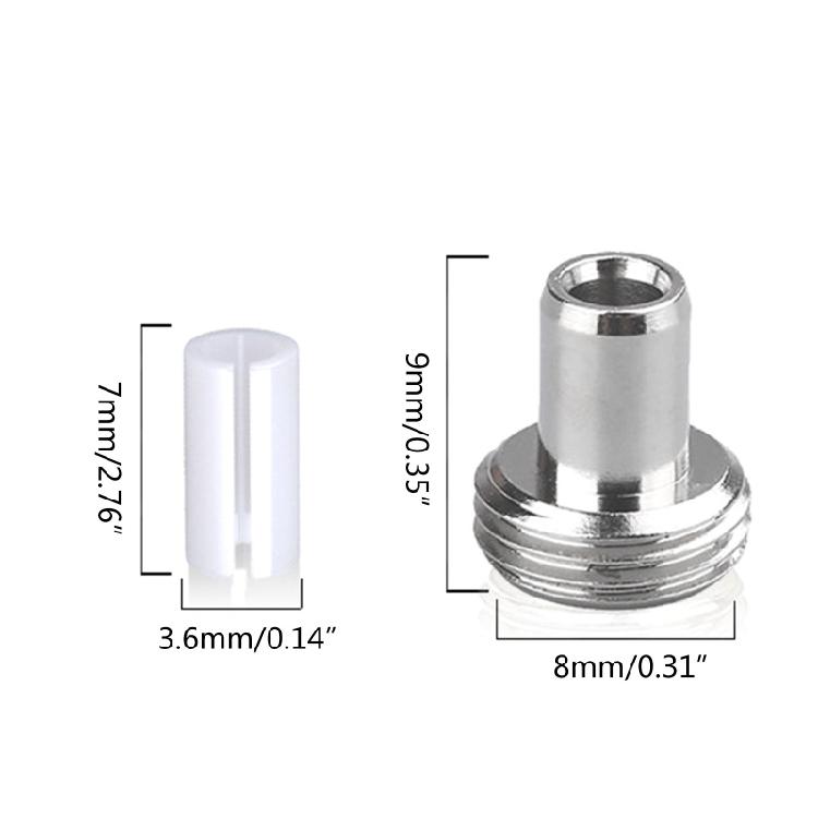 2x Keramikrohrhülsen mit 2x Metallfitting-Verbindern Ersatzteile