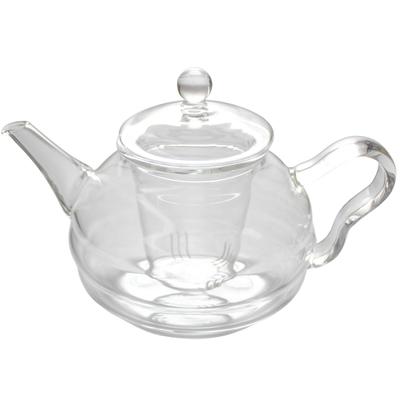 Otsuka Glass Teapot, Heat-Resistant Glass, Approx. 530ml, Large, Simple, Plain, Transparent, Microwave and Dishwasher Safe, 49T517