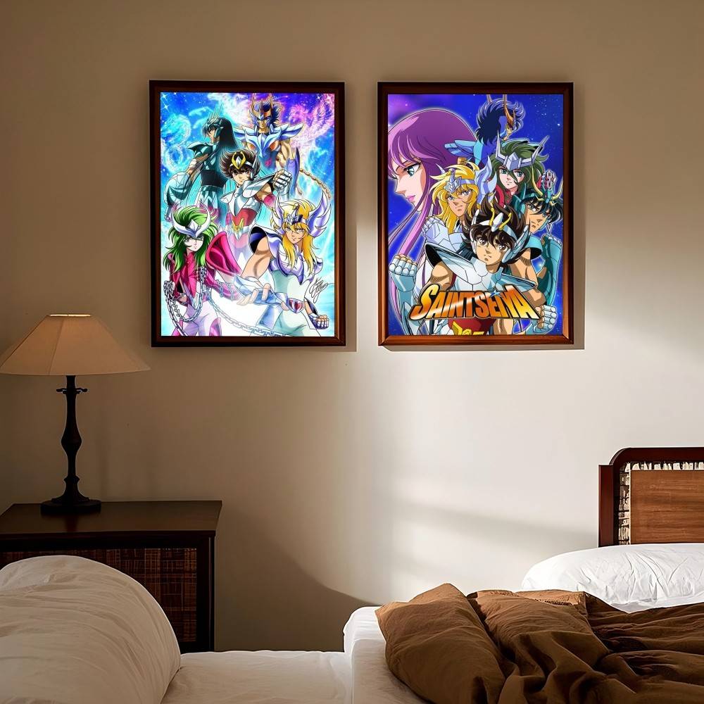 1PC Classic Anime S-Saint S-seiya Poster Self-adhesive Art Waterproof Paper Sticker Coffee House Bar Room Wall Decor