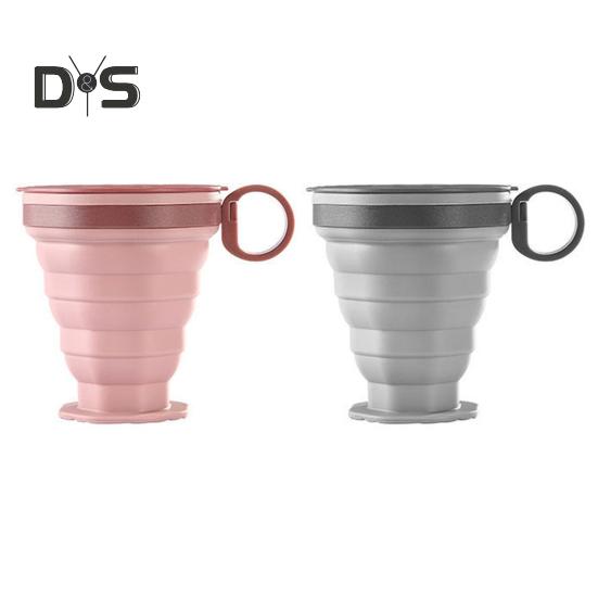 Hopfällbar Resemugg Silikon Bärbar Kaffekopp för Varma Och Kalla Drycker Återanvändbar To-Go Ficka Storlek Kaffetumbler