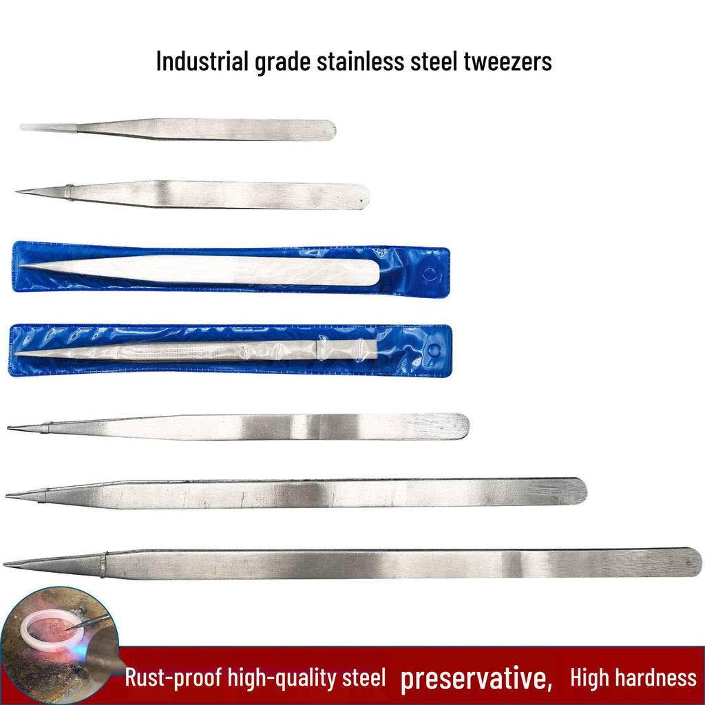 Gold-Plated Stainless Steel Tweezers for High-Temperature Jewelry Welding and Testing