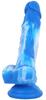 Mixy Dildo 13 X 3.2cm Blue-White - F*CK MY COLOR - SILICONE DILDO