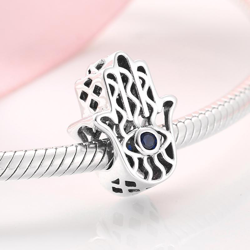 925 Silver Sparkling Angel Wings Dream Catcher Skull Clear CZ Charms for Jewelry Making Fit Original Designer Bracelets