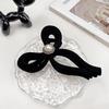 Black Velvet Bow High-End Temperament Fashionable Shark Clip For Women