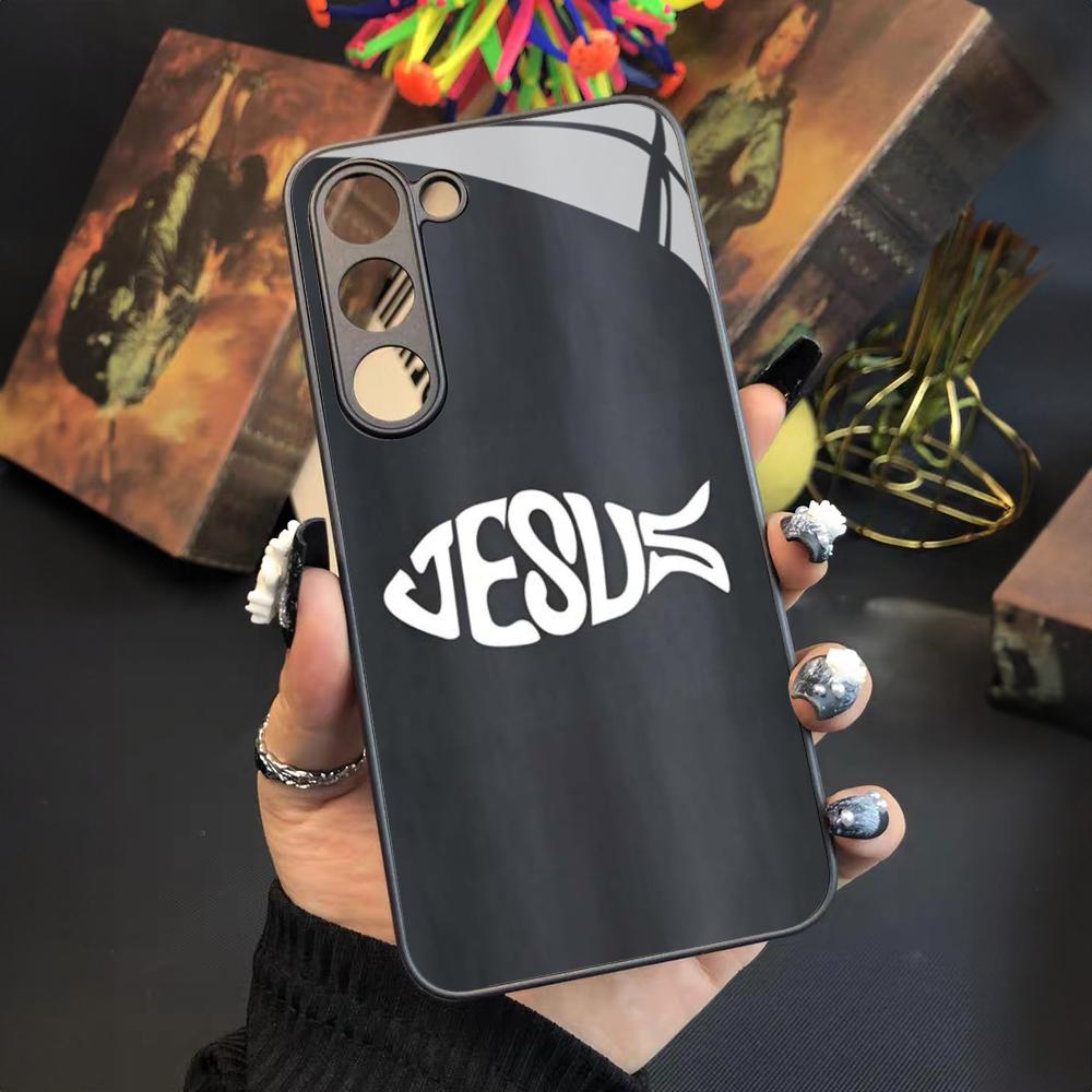 Fish Symbol Jesus Christ Christian Phone Case for Samsung Galaxy S24 S23 S22 S21 S20 A24 A34 A54 A53 Note20 M54 Fe Ultra Plus Gl