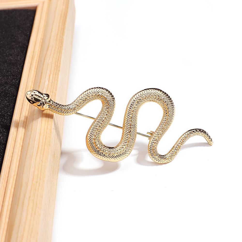Elegant Gifts Animal Women Metal Trendy Collar Accessories Snake Brooch Pins Badge Fashion Jewelry