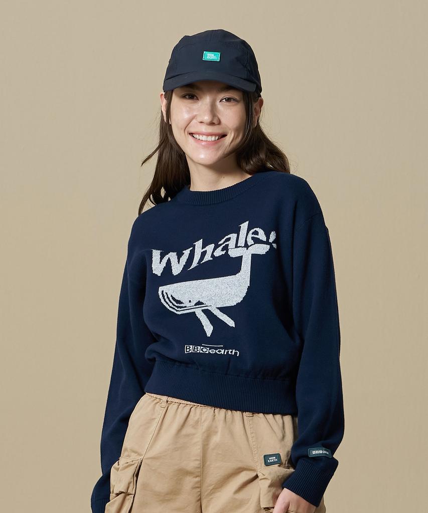 BBC EARTH W Endangered Animal Reversible Sweater_Navy